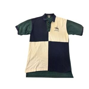 Vintage 1994 Inner Harbor Quarter Horse Congress Colorblock Polo Shirt Large